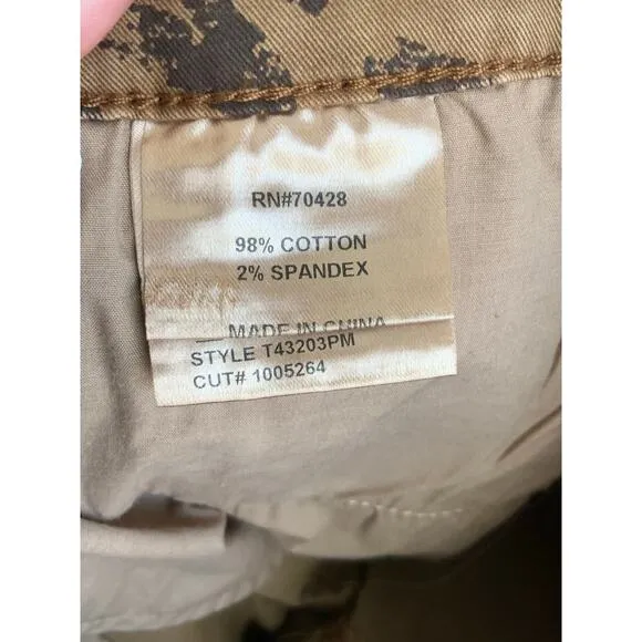 TRU LUXE leopard print hi waist straight jean in brown animal‎ print NWT size 10