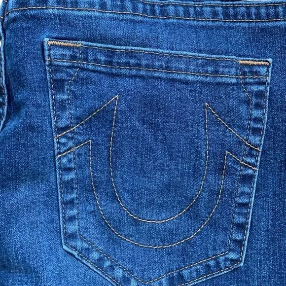 True Religion Geno Jeans Medium Wash Relaxed Slim Cotton Stretch Denim 40