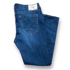 True Religion Geno Jeans Medium Wash Relaxed Slim Cotton Stretch Denim 40