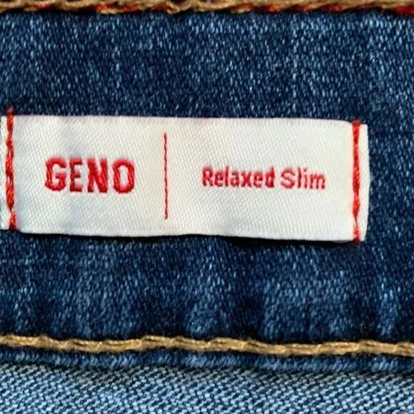 True Religion Geno Jeans Medium Wash Relaxed Slim Cotton Stretch Denim 40