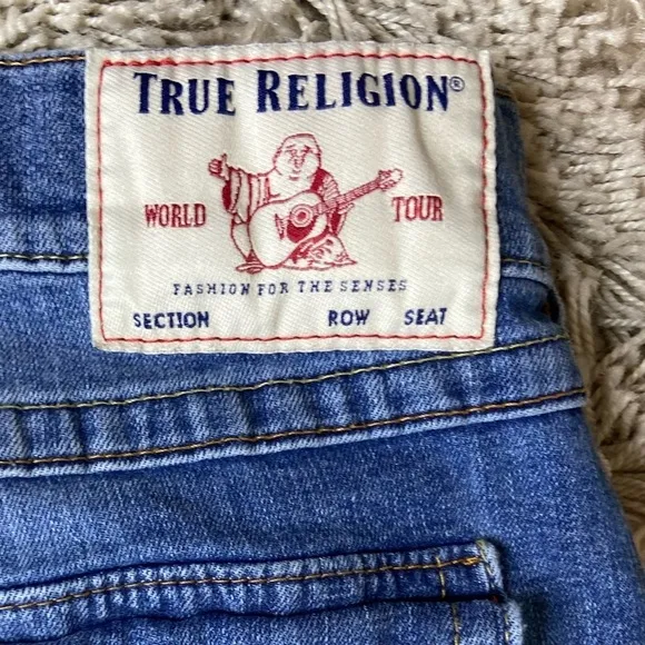 True Religion Men’s Ricky Relaxed Straight Denim Jeans Size 36 EUC