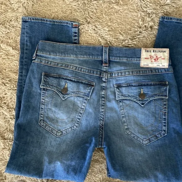 True Religion Men’s Ricky Relaxed Straight Denim Jeans Size 36 EUC