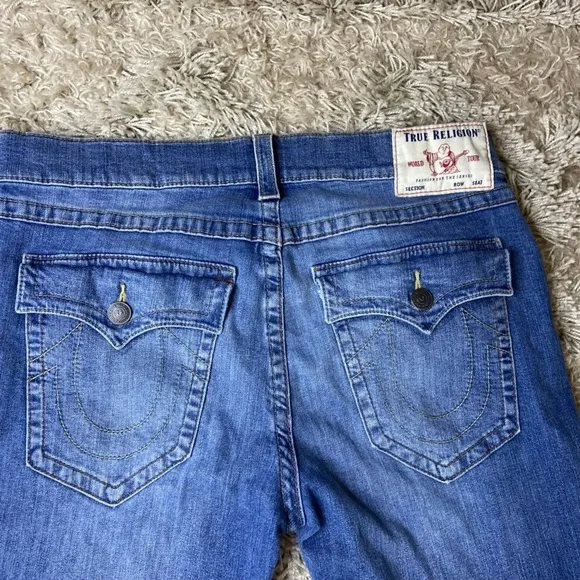 True Religion Men’s Ricky Relaxed Straight Denim Jeans Size 36 EUC