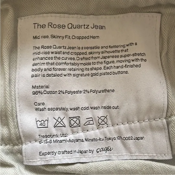 TU ES MON TRESOR The rose quartz jeans, size 28