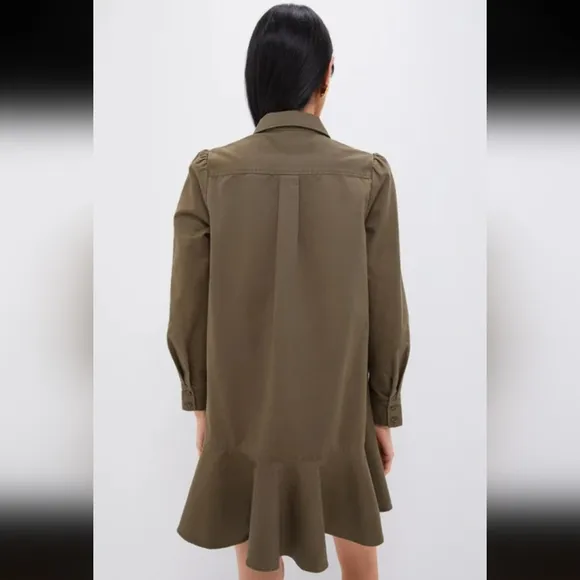 Tuckernuck Army Green Chino Callahan Shirt Dress