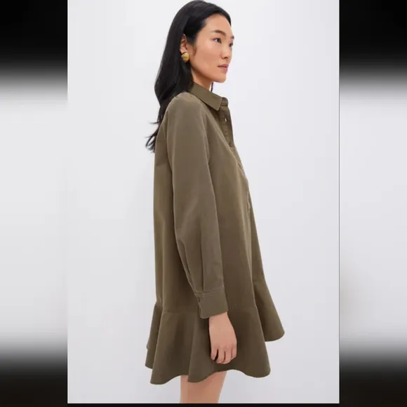 Tuckernuck Army Green Chino Callahan Shirt Dress