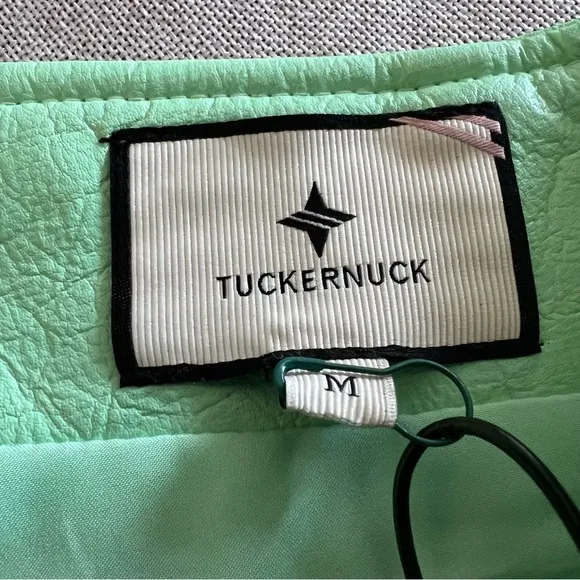 Tuckernuck Faux leather meg a line mini skirt size medium Mint chip green
