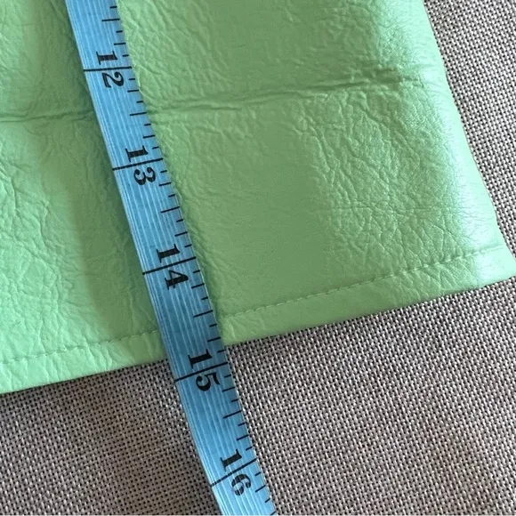 Tuckernuck Faux leather meg a line mini skirt size medium Mint chip green