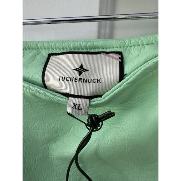 Tuckernuck Mint Chip Leather Meg Mini Skirt NWT Extra Large XL