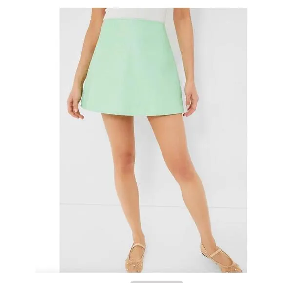 Tuckernuck Mint Chip Leather Meg Mini Skirt NWT Extra Large XL