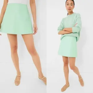 Tuckernuck NEW Mint Chip Faux Vegan Leather Meg Mini Skirt Size S