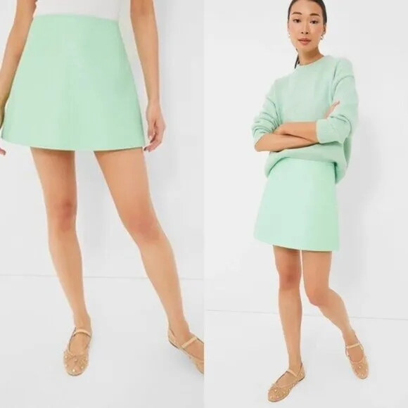 Tuckernuck NEW Mint Chip Faux Vegan Leather Meg Mini Skirt Size S