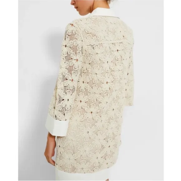 TUCKERNUCK Tan Crochet Collier Dress