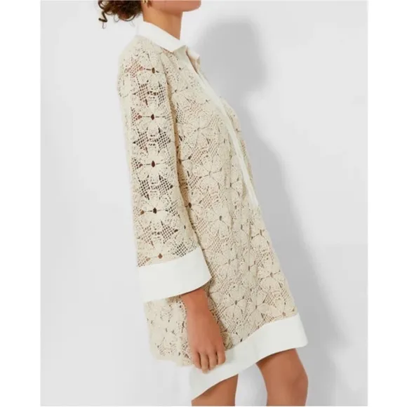 TUCKERNUCK Tan Crochet Collier Dress