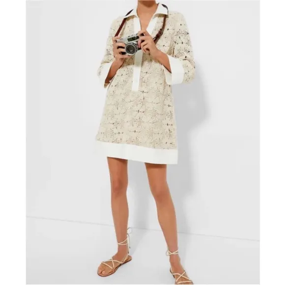 TUCKERNUCK Tan Crochet Collier Dress