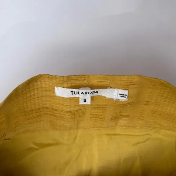 Tularosa Flora Belted Skirt mustard color ruffles size small