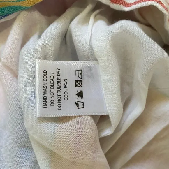 Tularosa Virginia Skirt Size XS Pink White Mini Wrap Stripe Vacation Revolve