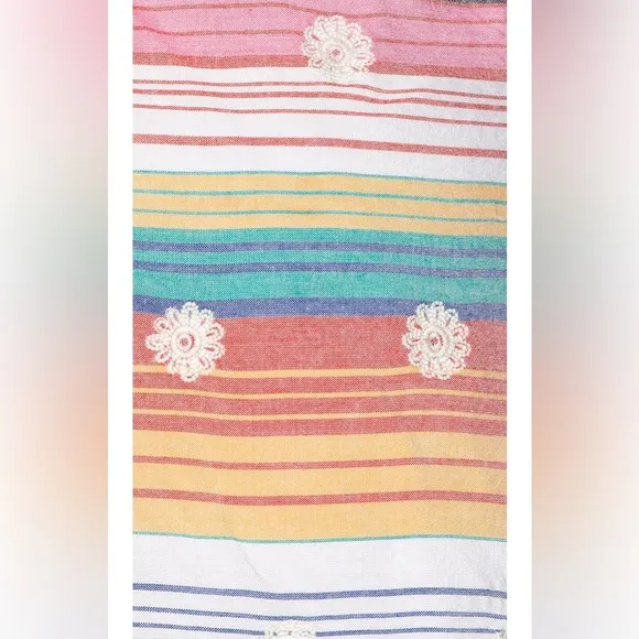 Tularosa Virginia Skirt Size XS Pink White Mini Wrap Stripe Vacation Revolve