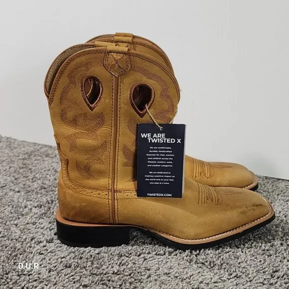 Twisted X Boots Ladies  9&quot; Ruff Stock Honey &amp; Honey WRS0037 Women's Size 8.5