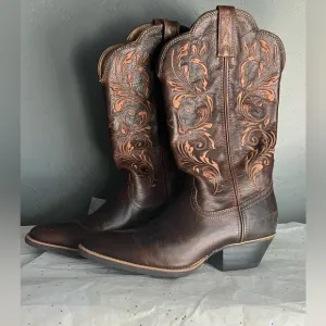 TWISTED X WOMEN'S WESTERN PERFORMANCE BOOTS - MEDIUM TOE BROWN SIZE 8