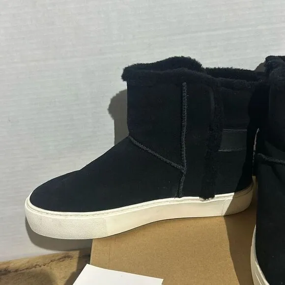 UGG aika black suede boots slip on sneaker‎ boots lined comfort warmth