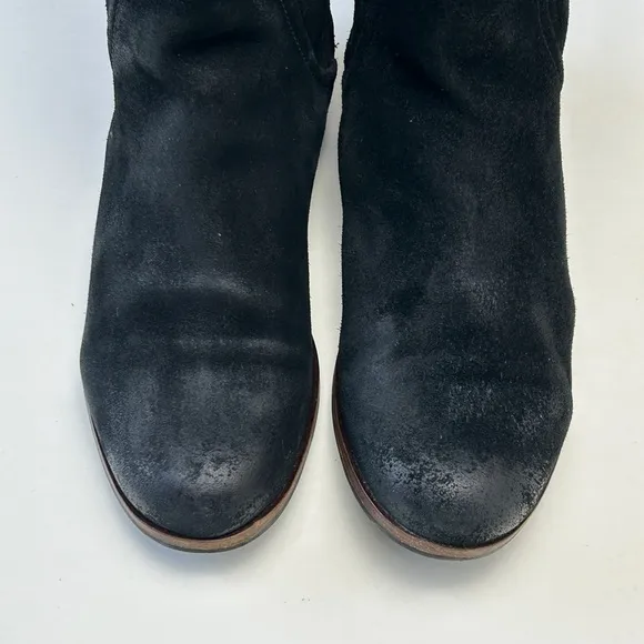 UGG Australia Annisa‎ Suede Leather Genuine Sheep Skin Black Boots