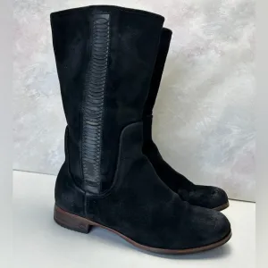 UGG Australia Annisa‎ Suede Leather Genuine Sheep Skin Black Boots