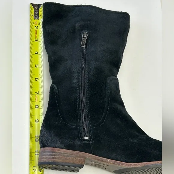 UGG Australia Annisa‎ Suede Leather Genuine Sheep Skin Black Boots