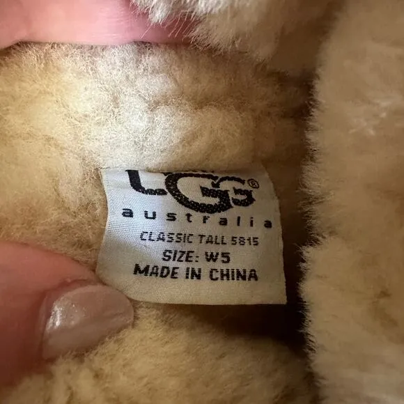 UGG AUSTRALIA | Classic Tall 5815 Suede and Sheepskin Boots | Size 5