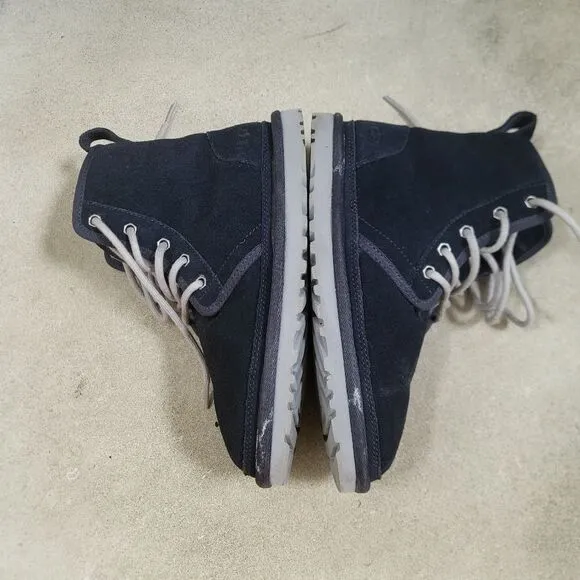 UGG Australia Harkley US Size 5 True Navy Mens Suede BOOTS