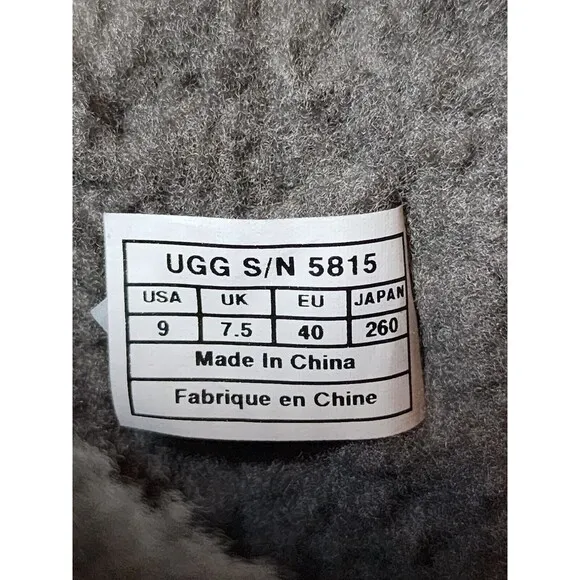 Ugg Australia Sz 9 Wmns Dark Brown 5815 Suede Boot Classic Tall Shearling Lined