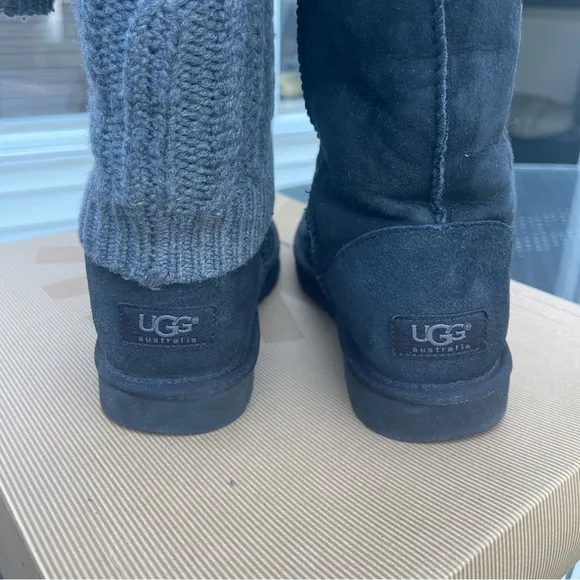 UGG Australia Tularosa Route classic tall boots detachable sweater sock black 7