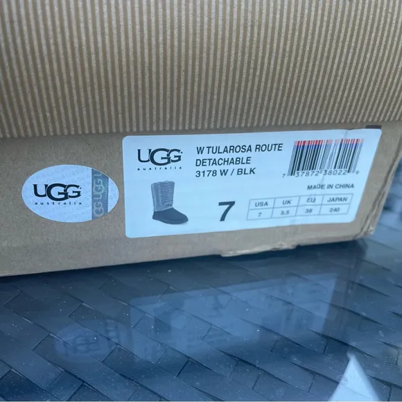 UGG Australia Tularosa Route classic tall boots detachable sweater sock black 7