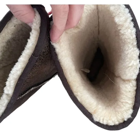 Ugg Australia Women Classic Tall Bomber Sheepskin‎ Lined Brown Boots Womens 10