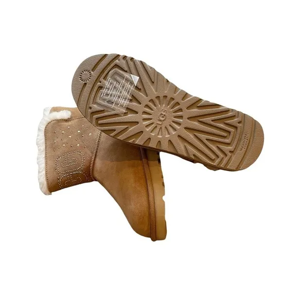UGG Australia Women's Chestnut Classic Gem Lined Mini Boots Size 6 US