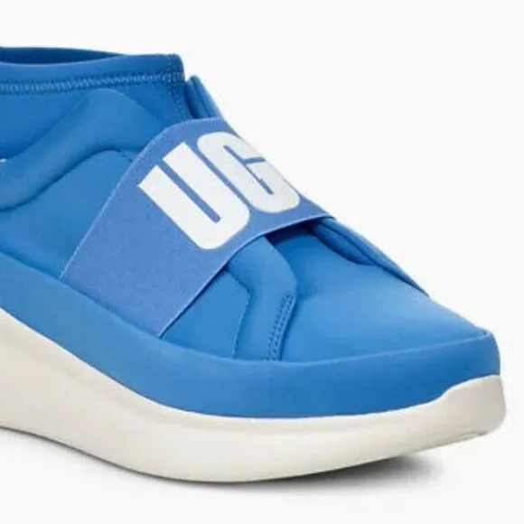 UGG Australia Womens Neutra Size 8 Sneaker Slip On Neon Blue Athletic Trainers
