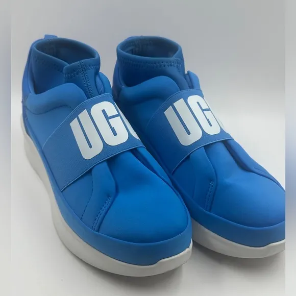 UGG Australia Womens Neutra Size 8 Sneaker Slip On Neon Blue Athletic Trainers