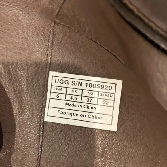 Ugg Beryl Brown Leather Buckle Zip Up Riding Boots 6