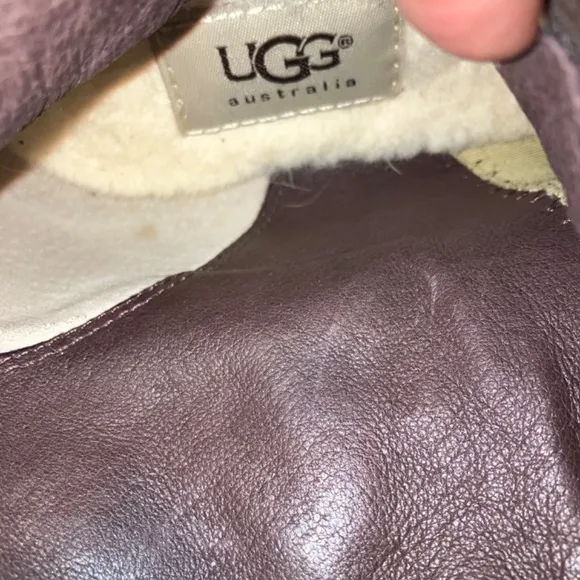 Ugg Beryl Brown Leather Buckle Zip Up Riding Boots 6