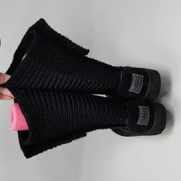 UGG Black  Classic Cardy Girls Boots Size 3