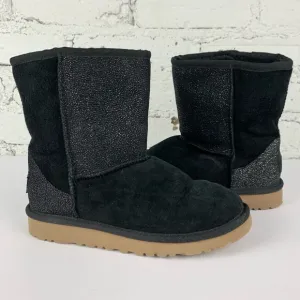 Ugg Black Classic Short Serein Sparkle Glitter 3Y