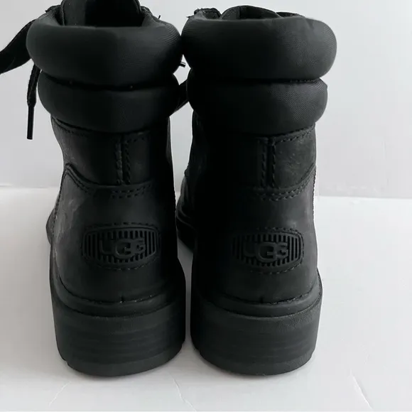 UGG Black Harrison Lace Up Boots NEW