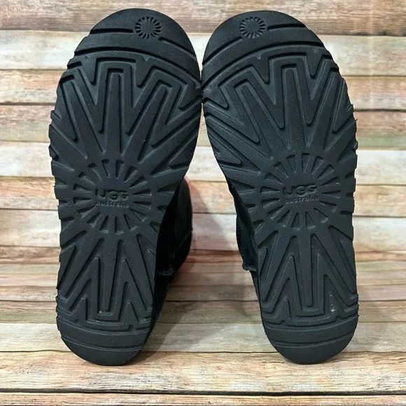 Ugg Black Suede 5 Button Boots