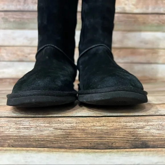 Ugg Black Suede 5 Button Boots