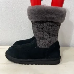 Ugg Black Suede Juniper Winter Boots