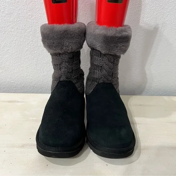 Ugg Black Suede Juniper Winter Boots