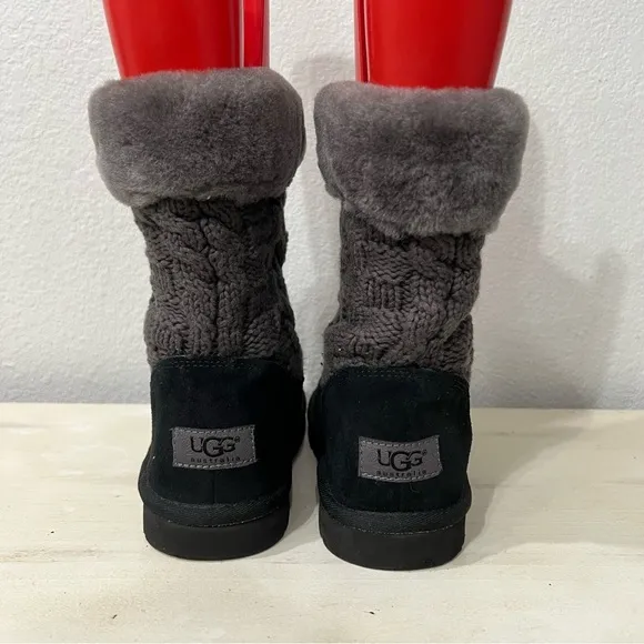 Ugg Black Suede Juniper Winter Boots