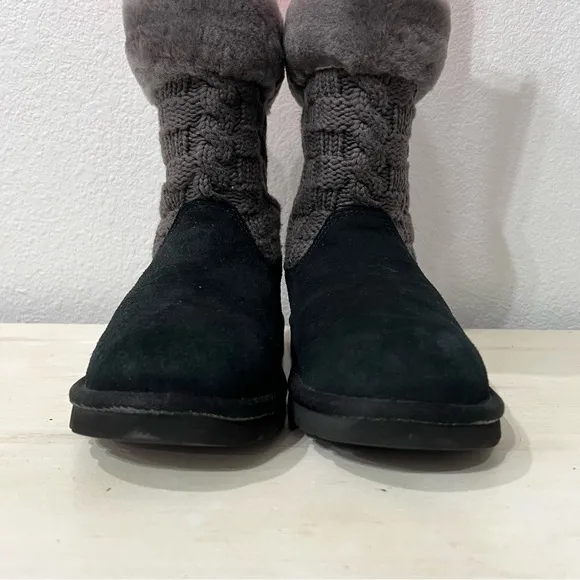 Ugg Black Suede Juniper Winter Boots