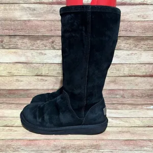 Ugg Black Suede Kenley Side Zip Winter Boots