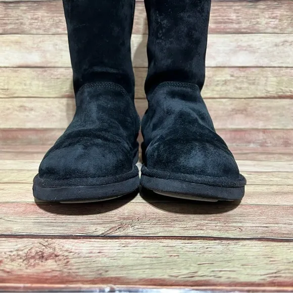 Ugg Black Suede Kenley Side Zip Winter Boots